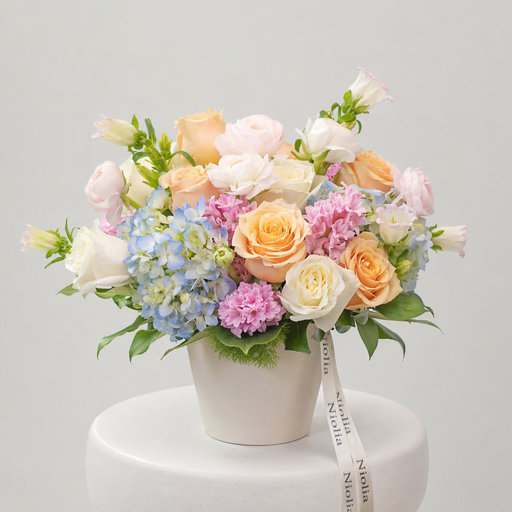 Pastel Garden Flower Arrangement