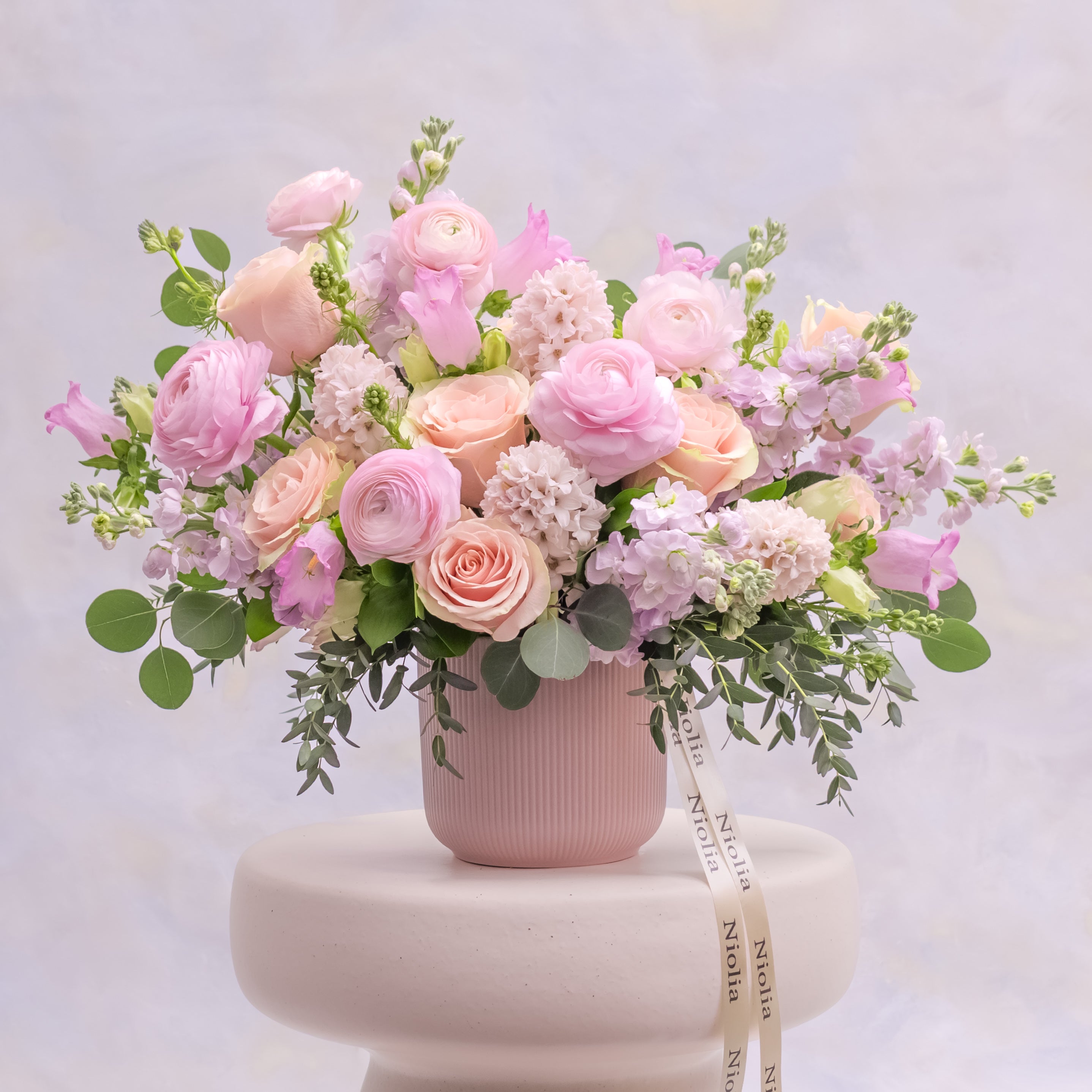 Pink English Garden Flower Arrangement 
