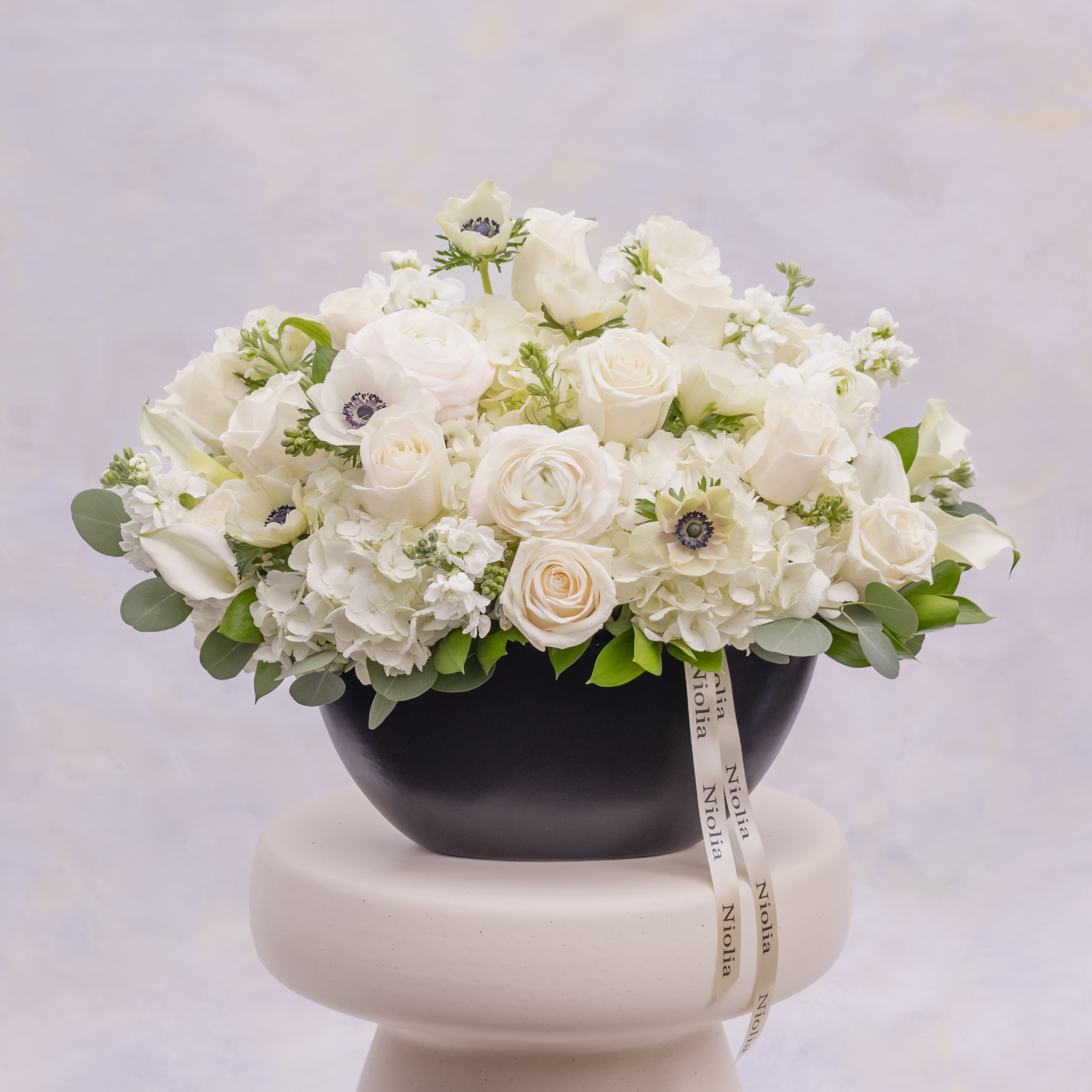 White Anemone Arrangements for Modern Homes and Offices in San Francisco