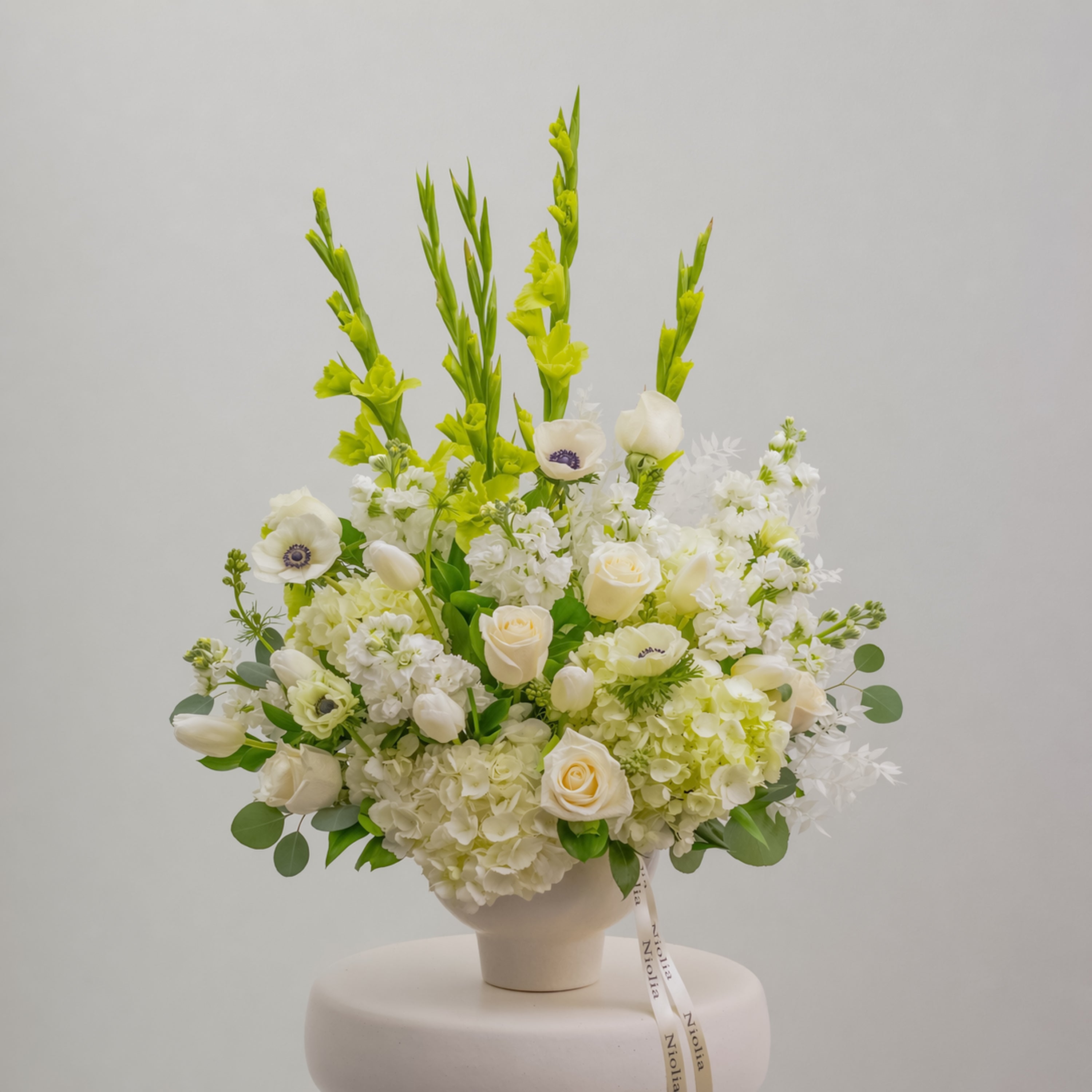 Tall White Garden Flower Arrangement