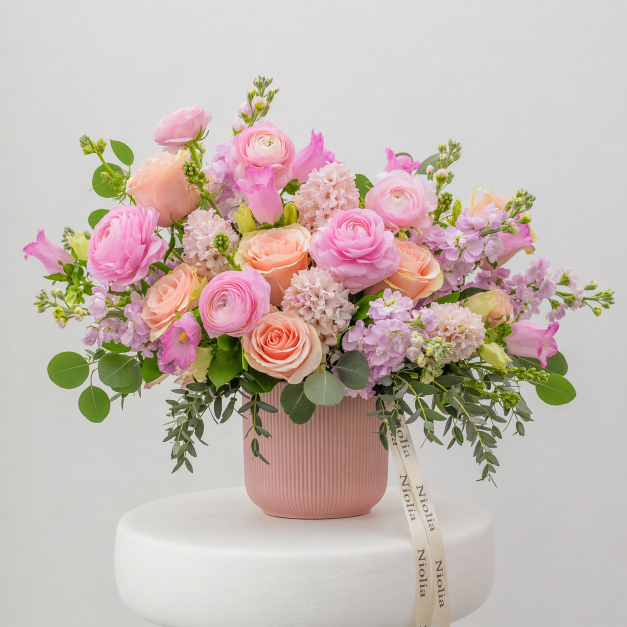 Pink English Garden Flower Arrangement