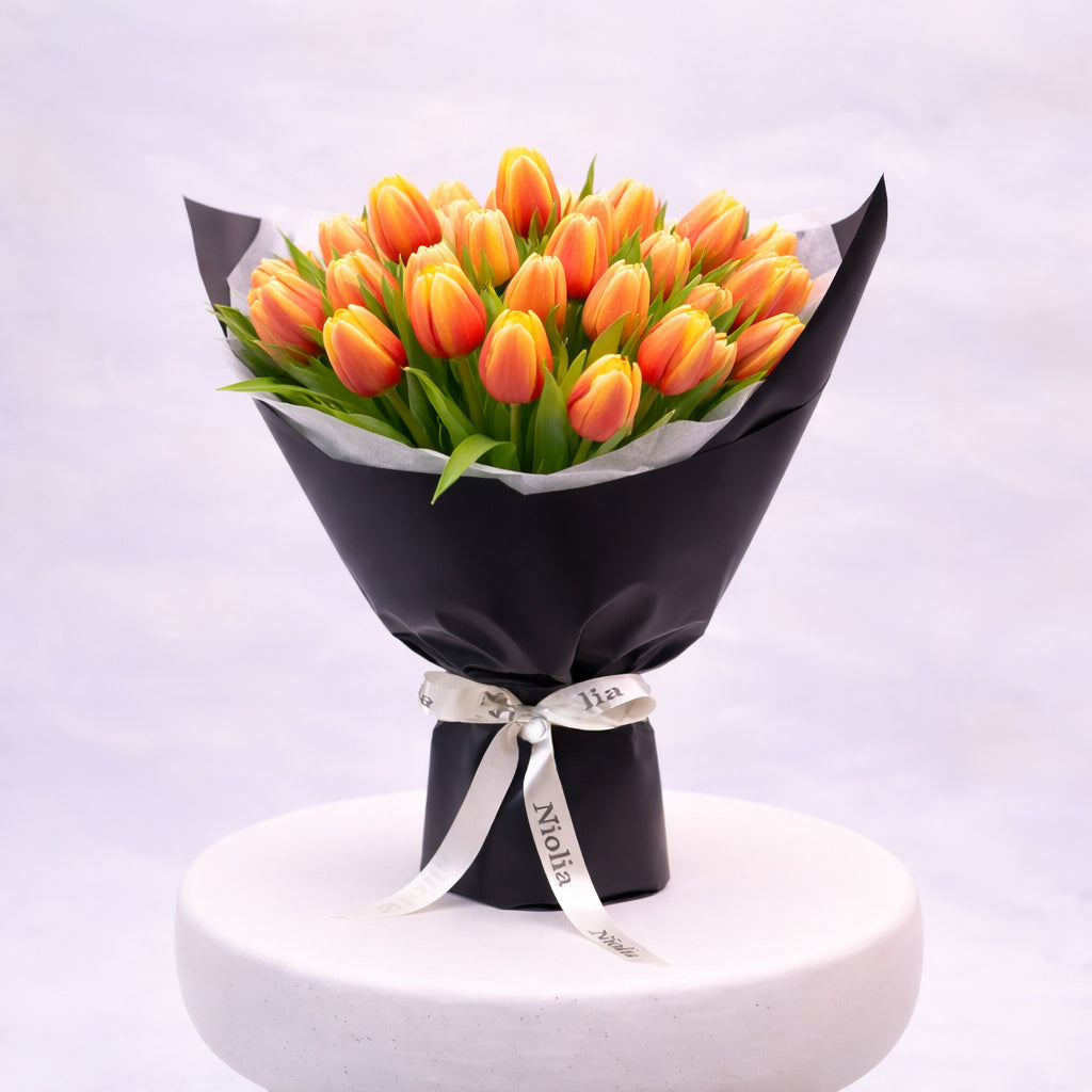 An Ode to Orange Tulips Flower Bouquet
