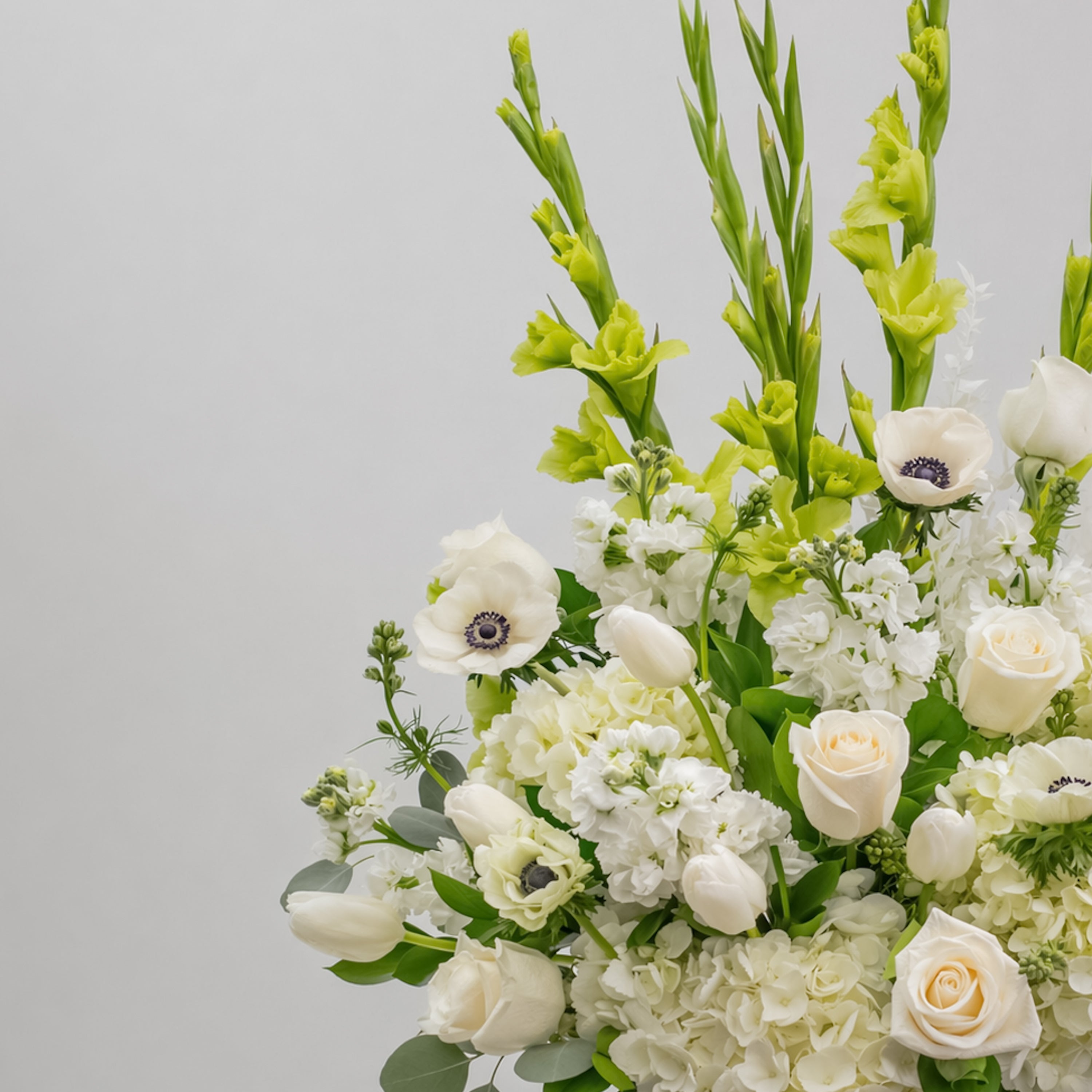 Tall White Garden Flower Arrangement