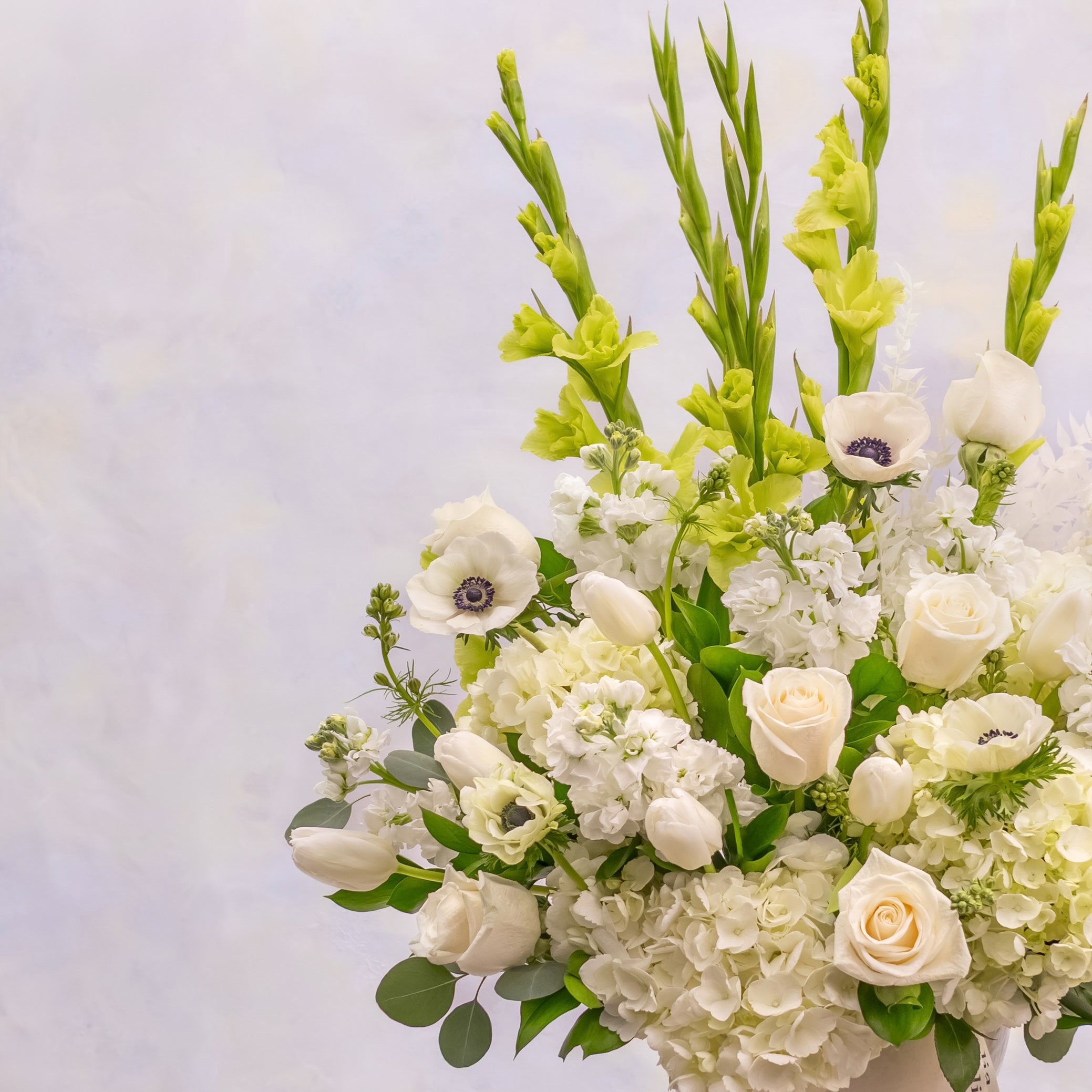 Tall White Garden Flower Arrangement