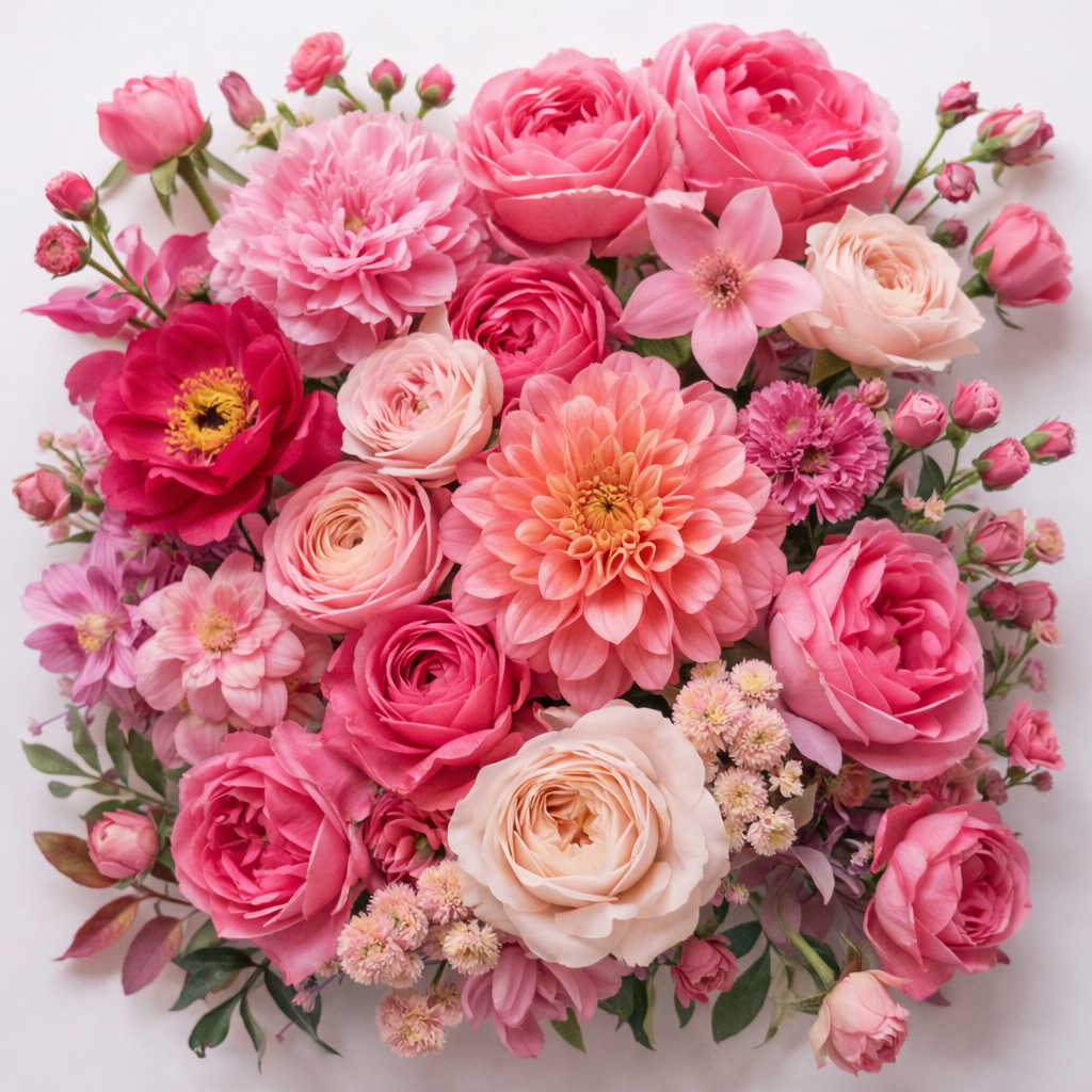 Vibrant pink designer's choice flower arrangement