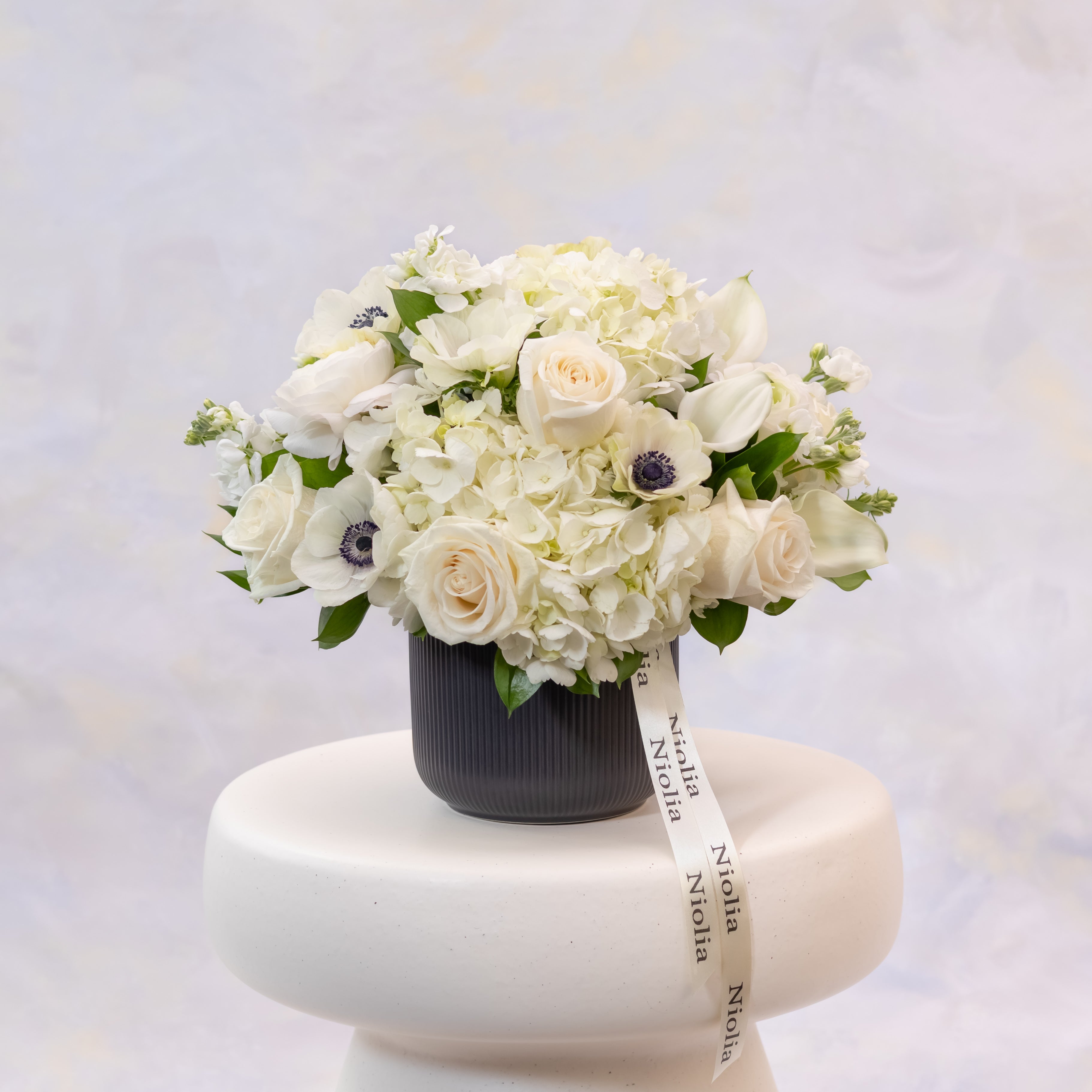 White Anemone Flower Arrangement – Classic