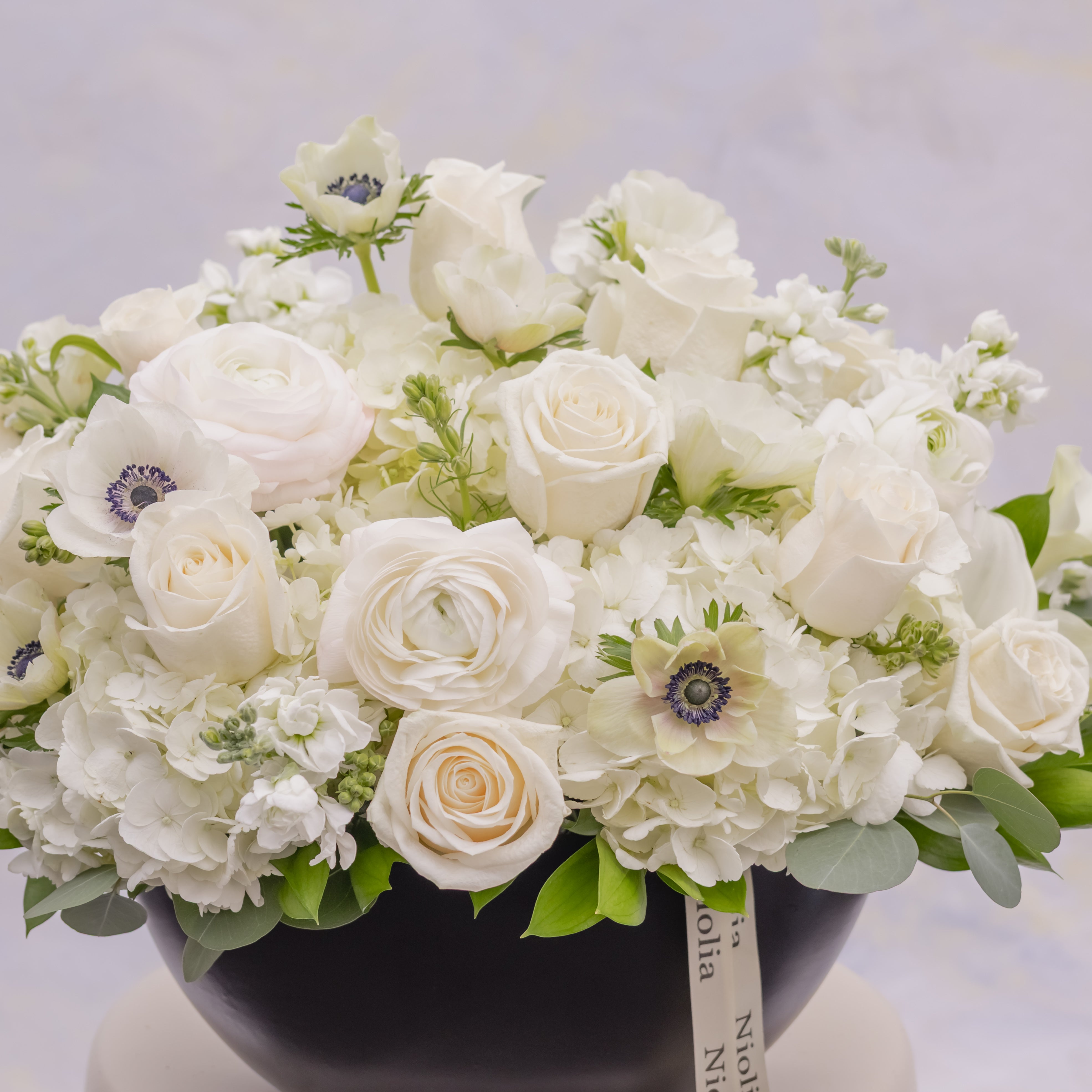 White Anemone Flower Arrangement – Showstopper